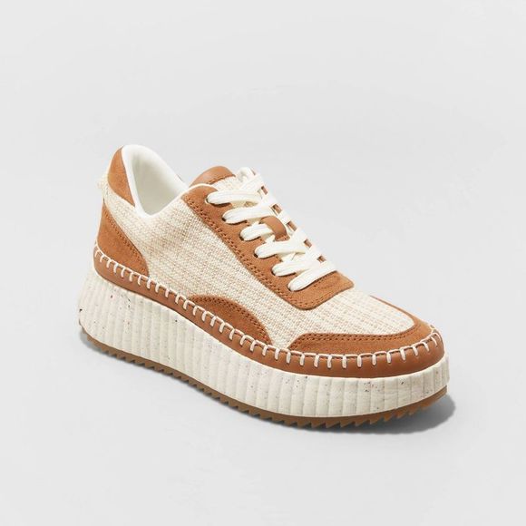 Women's Persephone Sneakers - Universal Thread Tan 8.5 - Picture 1 of 2
